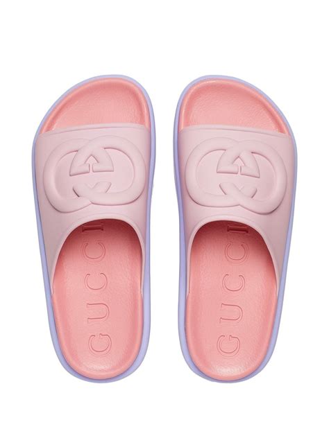 gucci gg rubber sandals|gucci miami platform slide.